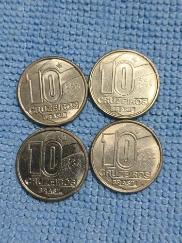 Lote 650 Moedas 10 cruzeiros de 1991 (conhecida como a moeda do Seringueiro