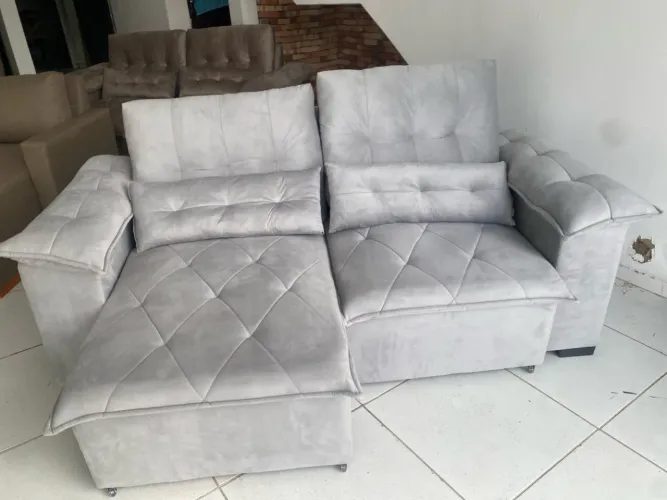 sofá retrátil pilowtop 2 metros