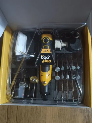 Micro Retífica Oba Mix 3,6V Recarregável + Kit de Acessórios
