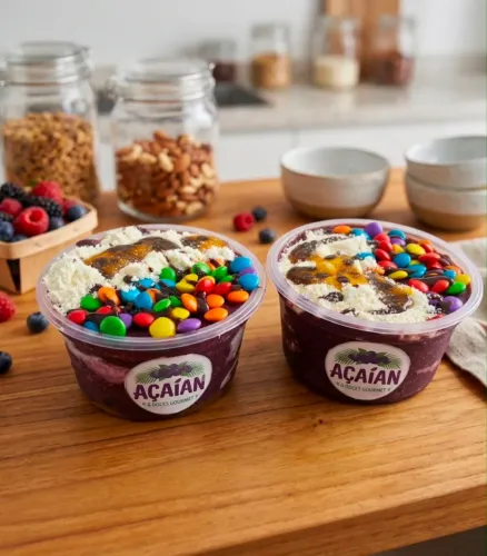 Açaí completo, combo casal (P) promoção de inauguração