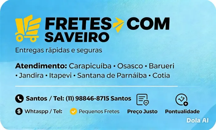 Fretes rápido e fácil , solicite.