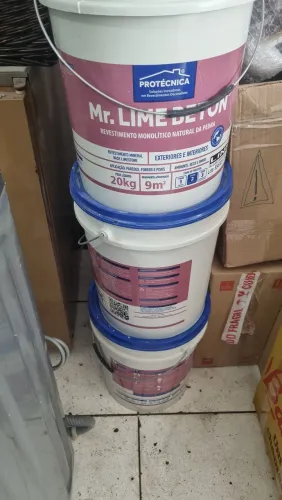 Lote de 7 baldes Revestimento Monolitico Mr.LIME