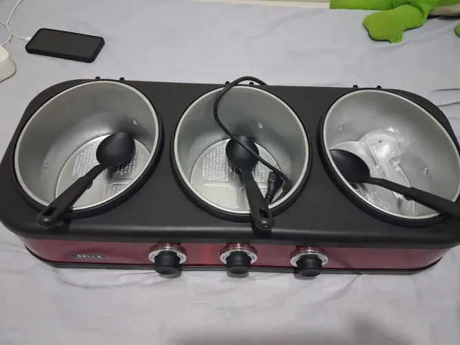 Rechaud Elétrico Triplo Buffet Slow Cooker 3 Panelas 220v