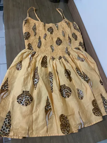 Vestido curto farm concha pintada 