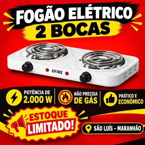 ? FOGÃO ELÉTRICO DE 2 BOCAS