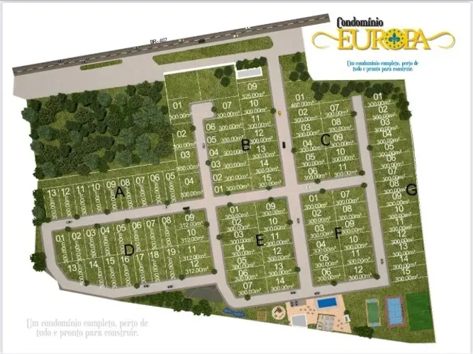 Terreno condomínio Europa. quadra C lote 04, 300 m2