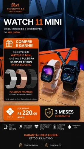 Smartwatch Watch 11 mini+ Brinde(Lacrado)