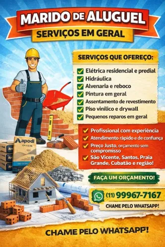 MARIDO DE ALUGUEL | ELÉTRICA | HIDRÁULICA | PINTURA | DRYWALL