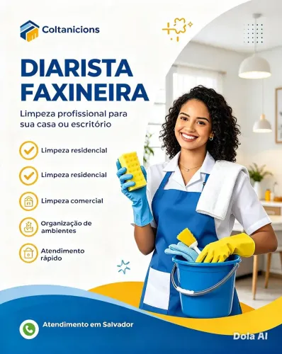 Faço faxina, sou diarista