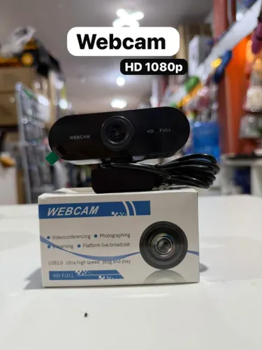 Webcam 1080p Full HD USB com Microfone - Ideal para Zoom, Reuniões e Streaming