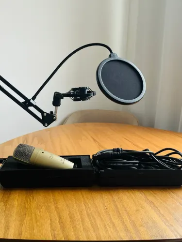 KIT Home Studio Completo: Behringer C-1 + Braço + Pop Filter + Cabo Profissional