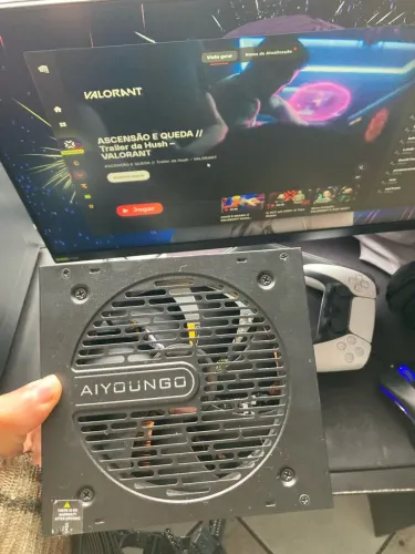 FONTE AIGO DARKFLASH AT450, 450W, 80 PLUS BRONZE, PFC ATIVO