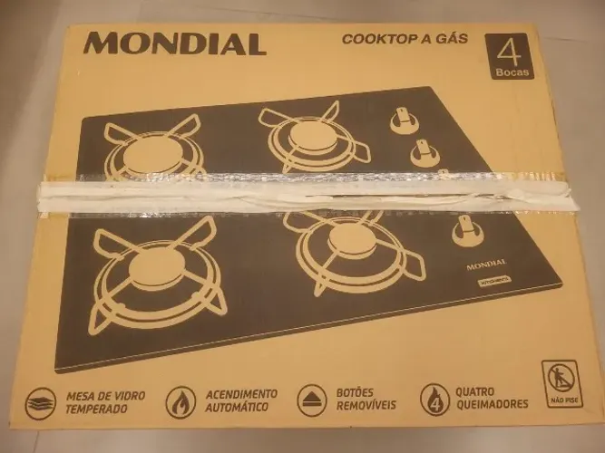 Cooktop a Gás 4 Bocas Mondial CTG01 Preto Bivolt
