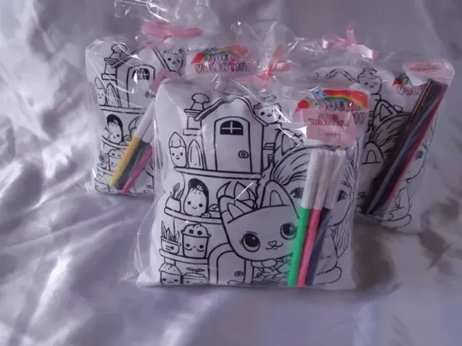 Almofadas de colorir pinte e lave/festa aniversário
