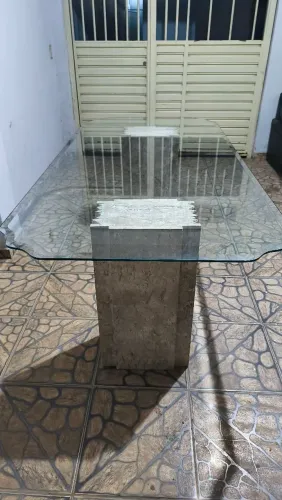 Mesa de Vidro Bisotê 220X110 