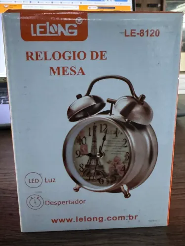 Relógio de mesa despertador na oferta só 50,00