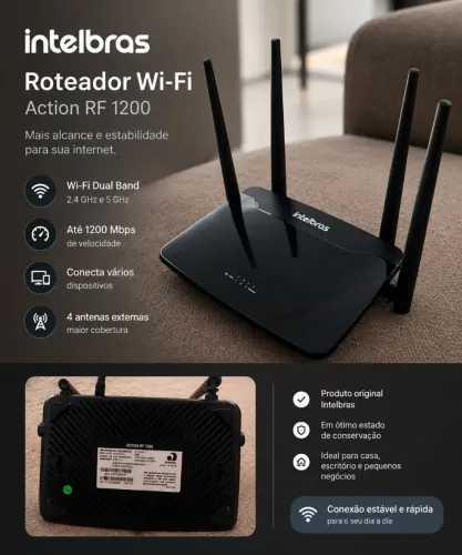 Roteador Intelbras Action RF 1200 - Dual Band