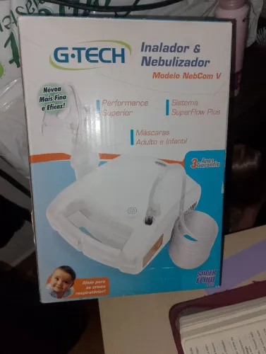Inalador e nebulizador G-Tech NebCom V novo