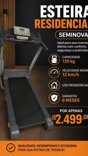 Esteira Athletic 430ee residencial seminova com Garantia 