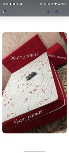 Camas box de casal com espuma (temos de mola)