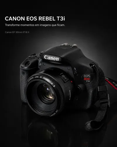 Canon EOS Rebel T3i + Lente 50mm f/1.8 II | DSLR