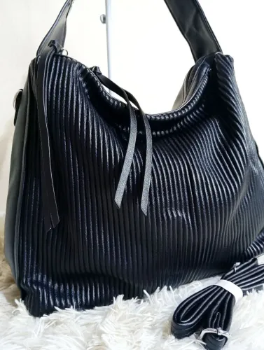 Bolsa Feminina GG Preta Nova 06 Divisórias