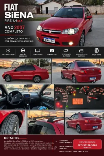Fiat Siena ELX 1.4 MPI Fire Flex 8V 4P 2007