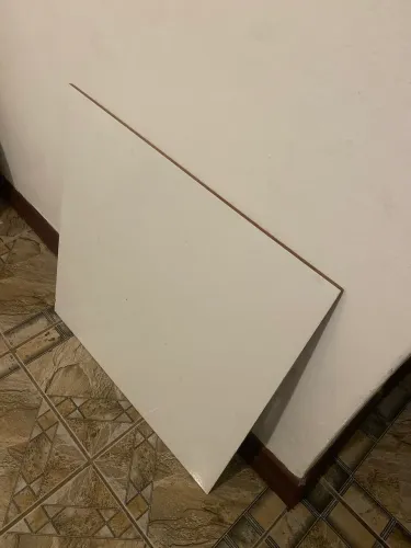 4x Piso ceramico branco 60x60 - resto de obra