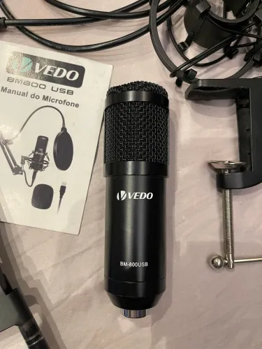 Microfone Condensador USB BM800 VEDO - Kit Completo