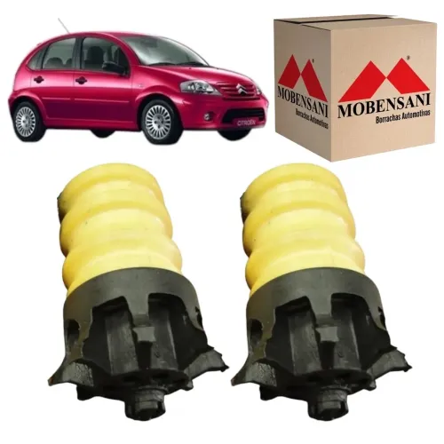 Par de kit amortecedor traseiro citroen c3 02/13