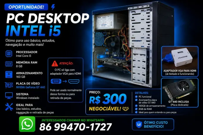 Pc i5 leia o anúncio, negociável 