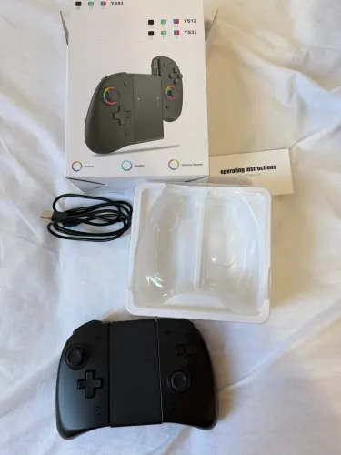 Controle LinYuvo KS37 Bluetooth Preto para Nintendo Switch Sem Fio com Sensor Movimento