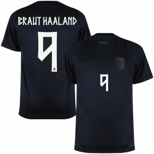 Camisa Nike Original Noruega 026 Away - Braut Haaland 9 - Versão Torcedor