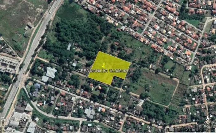 Area 10.000m2 Manilha, plana 100%, RGI Projeto para 224 aptos 20% sinal