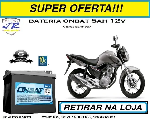 Bateria onbat 5ah Honda Fan 2016