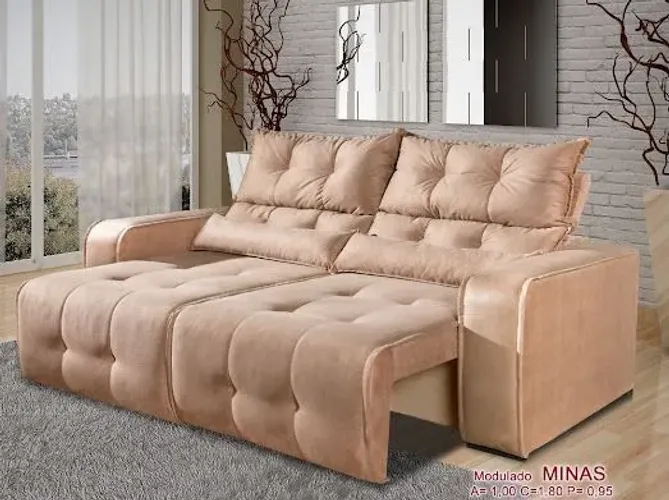 Sala sofá retrátil e reclinavel 180 cm 