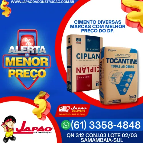 Cimento Várias Marcas em Promoção Com Melhor Preço do DF, Entrega Mais Rápida