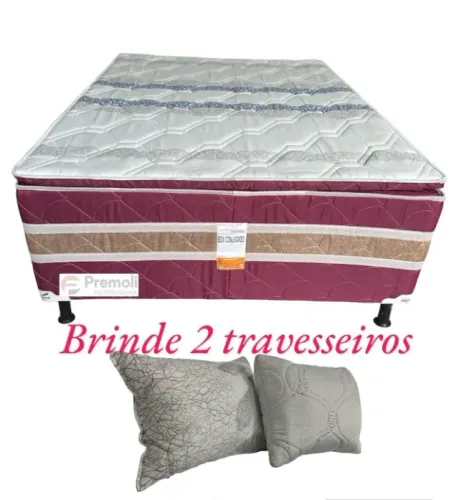 Cama Casal com 2 travesseiro de brinde 