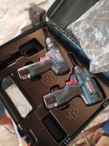 Kit parafusadeira+chave de impacto 12V Bosch