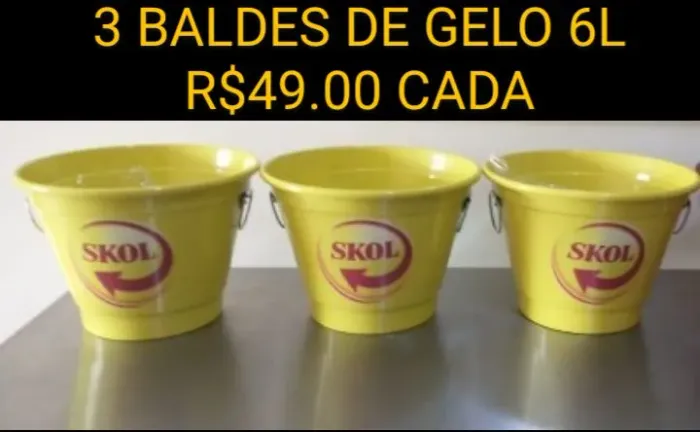 BALDE GELO + TAMPA + DECORAÇÃO 