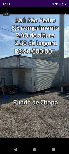 Bau São Pedro 5 metros 2.40 de altura 2,30 de largura