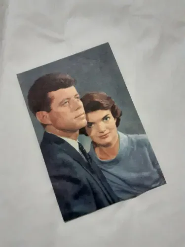 Fotografia vintage de John F. Kennedy e Jacqueline Kennedy