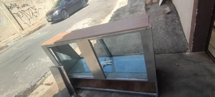 Vitrine para Comércio em Aço Inox