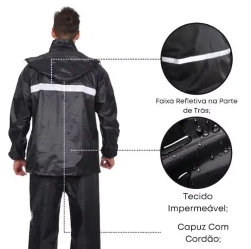 Conjunto Capa de Chuva Impermeável
