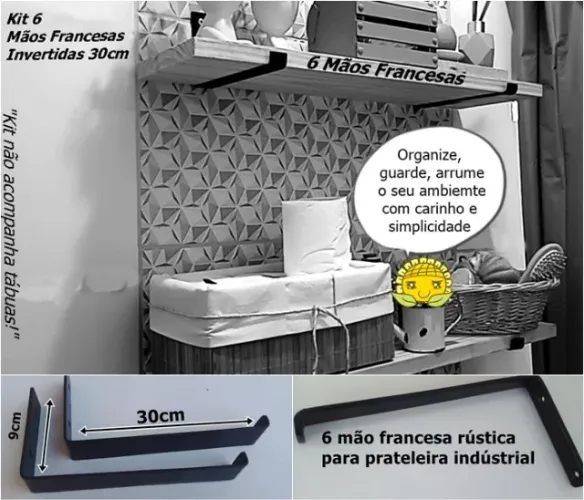 Kit de 6 Mãos Francesas de 30cm "Compre agora"