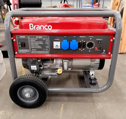 Gerador 6,5 kva B4T-8000 Gasolina Partida Manual Monofásico 220V - BRANCO