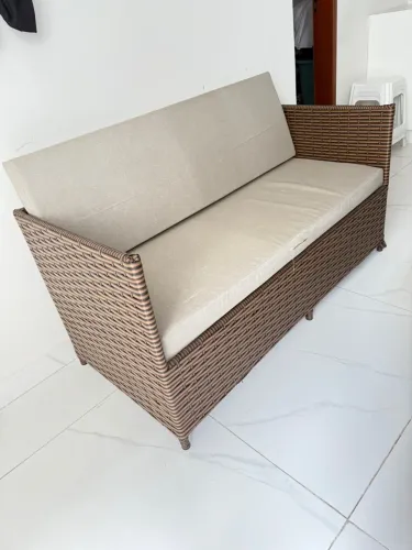 Sofá de Rattan para área externa