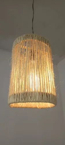 Super promoção luminária feita com fibra de sisal 60,00 por 30,00 