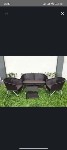 Conjunto de Sofá e Poltronas para Área Externa