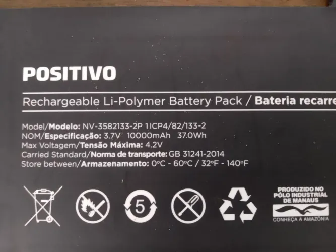 Bateria notebook positivo 